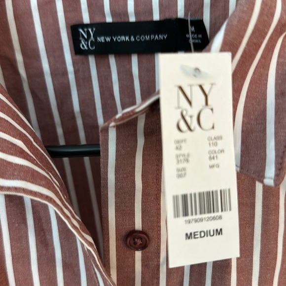 Striped Elastic Waist Shirt - Picture 9 of 9